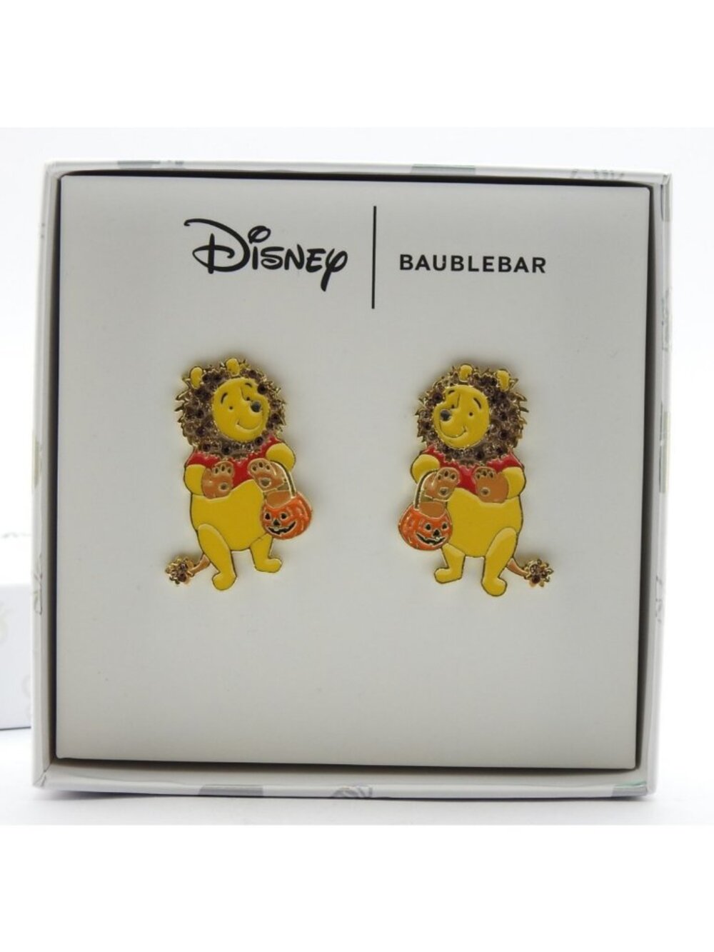 Disney BaubleBar Winnie The Pooh Halloween Lion Costume Earrings NIB